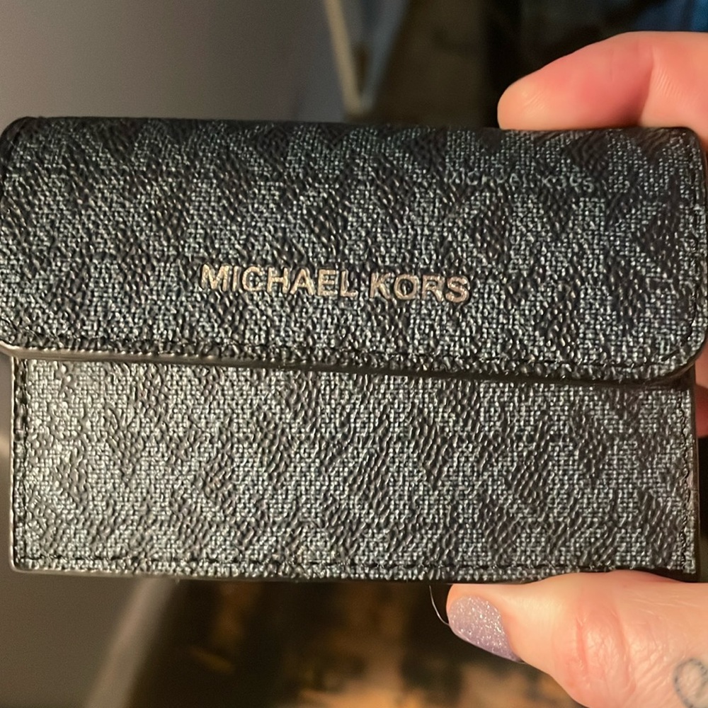 Brand new Michael Kors blue accordion wallet